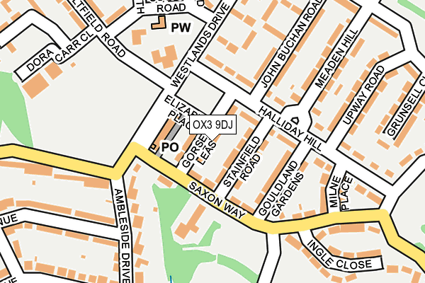 OX3 9DJ map - OS OpenMap – Local (Ordnance Survey)