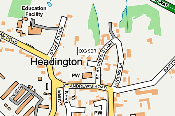 OX3 9DR map - OS OpenMap – Local (Ordnance Survey)