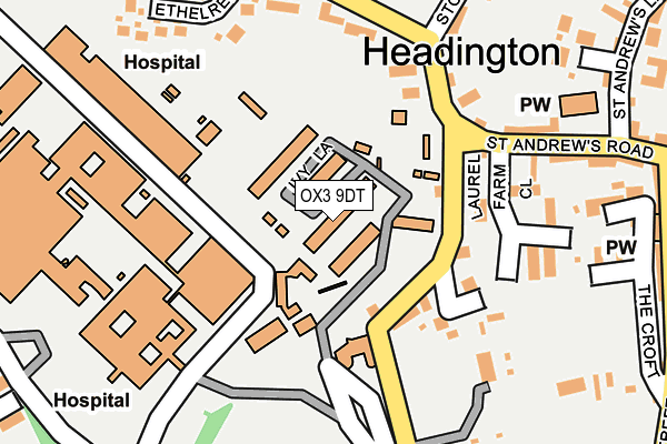 OX3 9DT map - OS OpenMap – Local (Ordnance Survey)