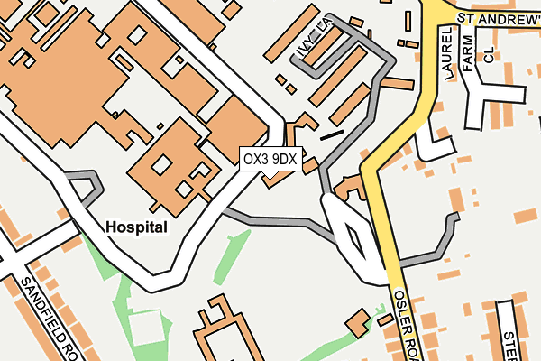 OX3 9DX map - OS OpenMap – Local (Ordnance Survey)