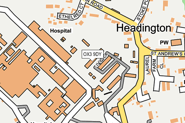 OX3 9DY map - OS OpenMap – Local (Ordnance Survey)