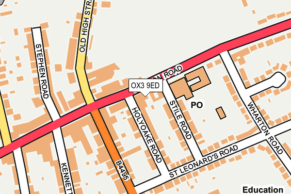 OX3 9ED map - OS OpenMap – Local (Ordnance Survey)