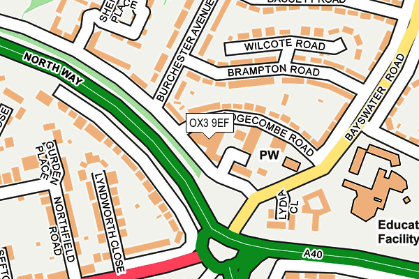 OX3 9EF map - OS OpenMap – Local (Ordnance Survey)