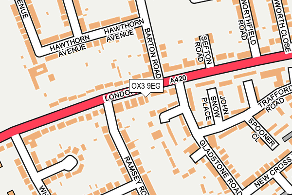 OX3 9EG map - OS OpenMap – Local (Ordnance Survey)