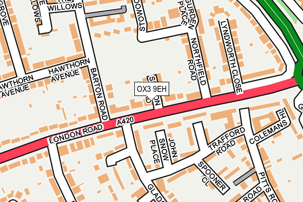 OX3 9EH map - OS OpenMap – Local (Ordnance Survey)