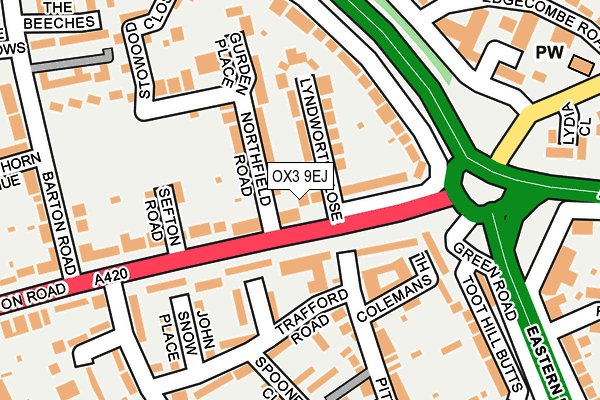 OX3 9EJ map - OS OpenMap – Local (Ordnance Survey)