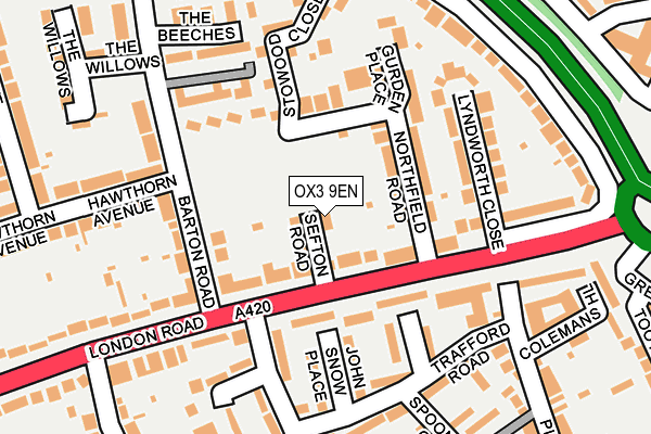 OX3 9EN map - OS OpenMap – Local (Ordnance Survey)