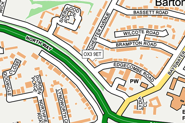 OX3 9ET map - OS OpenMap – Local (Ordnance Survey)