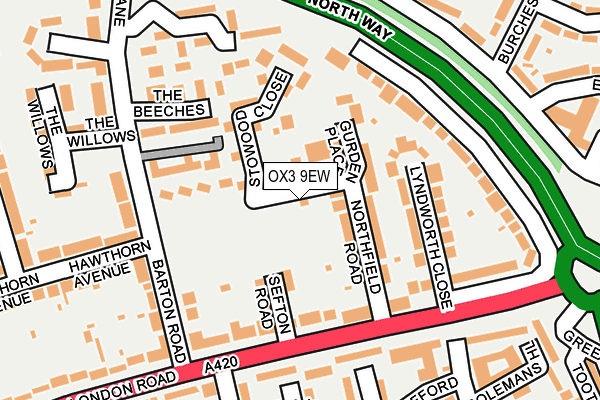 OX3 9EW map - OS OpenMap – Local (Ordnance Survey)