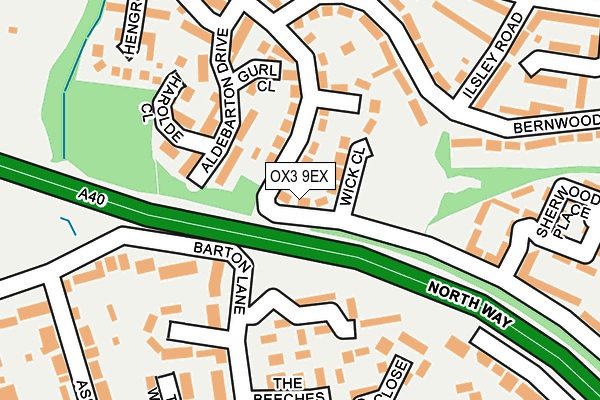 OX3 9EX map - OS OpenMap – Local (Ordnance Survey)