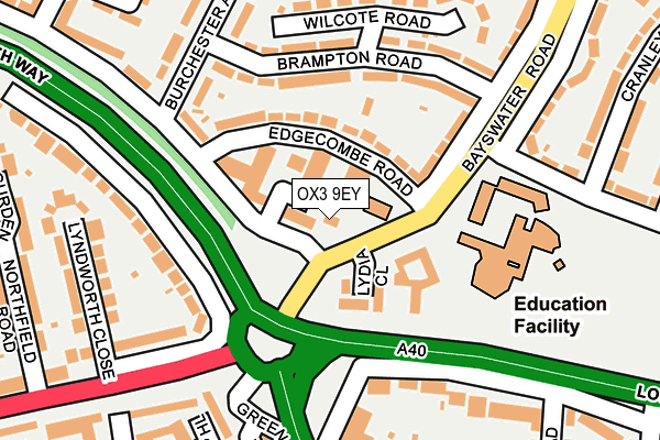 OX3 9EY map - OS OpenMap – Local (Ordnance Survey)