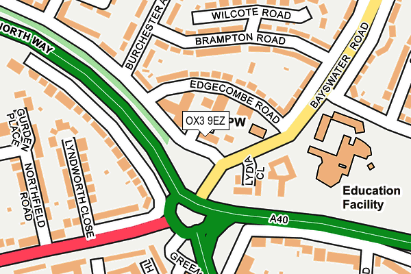 OX3 9EZ map - OS OpenMap – Local (Ordnance Survey)