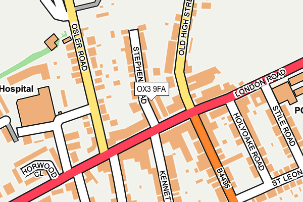 OX3 9FA map - OS OpenMap – Local (Ordnance Survey)