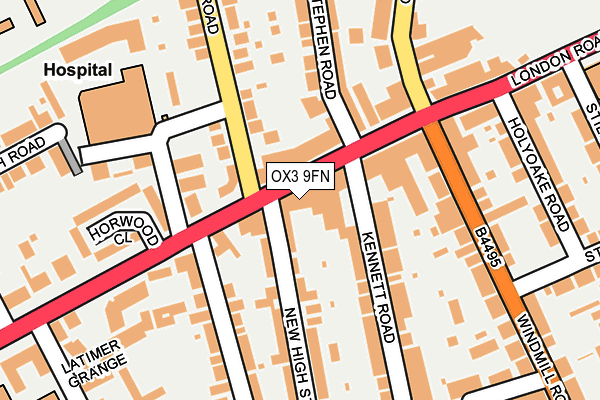 OX3 9FN map - OS OpenMap – Local (Ordnance Survey)