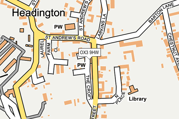 OX3 9HW map - OS OpenMap – Local (Ordnance Survey)