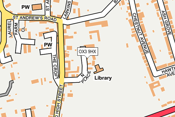OX3 9HX map - OS OpenMap – Local (Ordnance Survey)