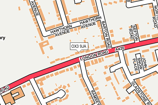 OX3 9JA map - OS OpenMap – Local (Ordnance Survey)