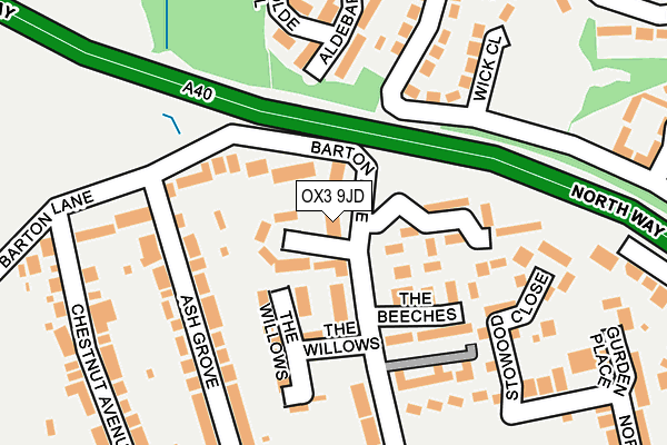 OX3 9JD map - OS OpenMap – Local (Ordnance Survey)