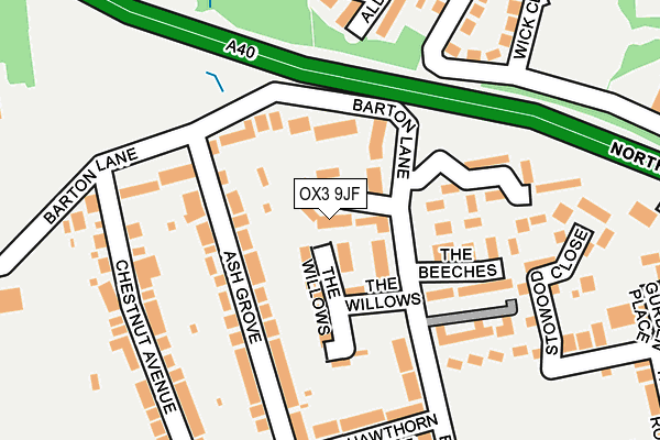OX3 9JF map - OS OpenMap – Local (Ordnance Survey)