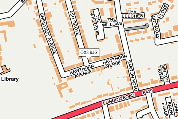 OX3 9JG map - OS OpenMap – Local (Ordnance Survey)