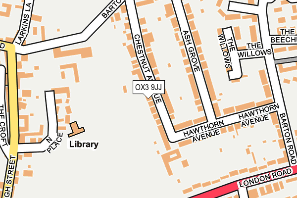 OX3 9JJ map - OS OpenMap – Local (Ordnance Survey)