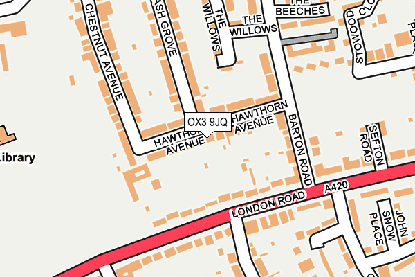 OX3 9JQ map - OS OpenMap – Local (Ordnance Survey)