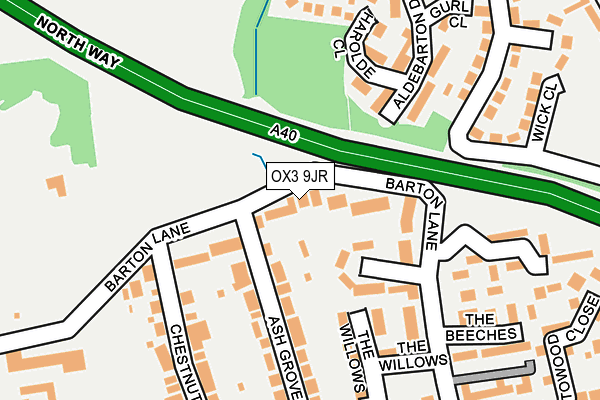 OX3 9JR map - OS OpenMap – Local (Ordnance Survey)