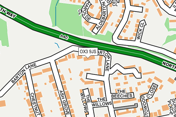 OX3 9JS map - OS OpenMap – Local (Ordnance Survey)