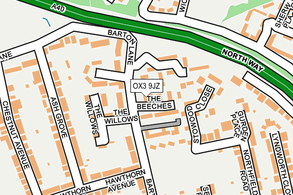 OX3 9JZ map - OS OpenMap – Local (Ordnance Survey)