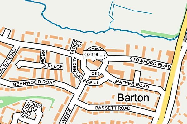 OX3 9LU map - OS OpenMap – Local (Ordnance Survey)