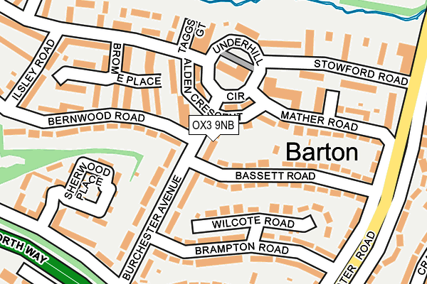 OX3 9NB map - OS OpenMap – Local (Ordnance Survey)