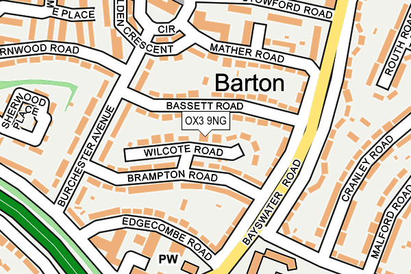 OX3 9NG map - OS OpenMap – Local (Ordnance Survey)