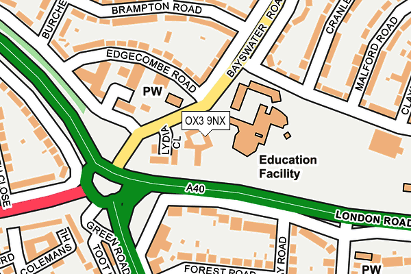 OX3 9NX map - OS OpenMap – Local (Ordnance Survey)