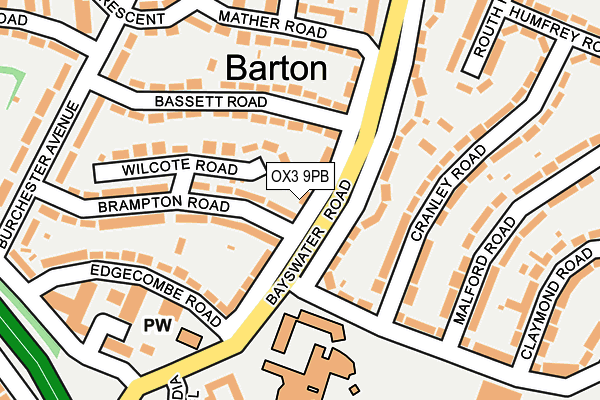 OX3 9PB map - OS OpenMap – Local (Ordnance Survey)