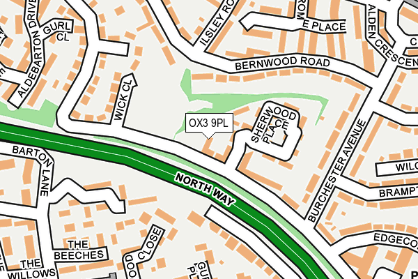 OX3 9PL map - OS OpenMap – Local (Ordnance Survey)