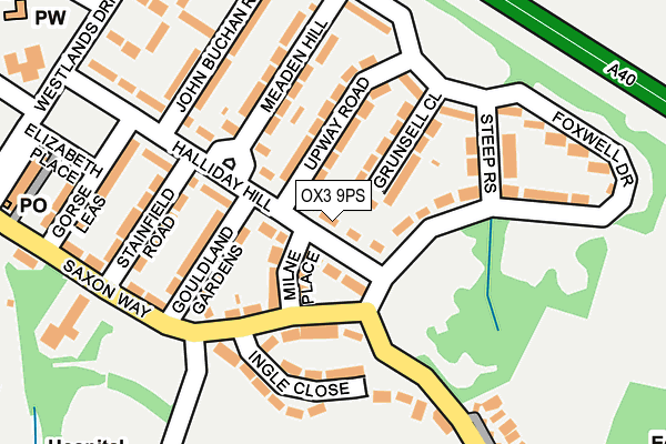 OX3 9PS map - OS OpenMap – Local (Ordnance Survey)