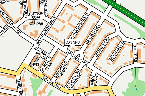 OX3 9PU map - OS OpenMap – Local (Ordnance Survey)