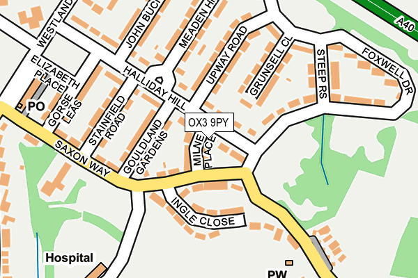 OX3 9PY map - OS OpenMap – Local (Ordnance Survey)