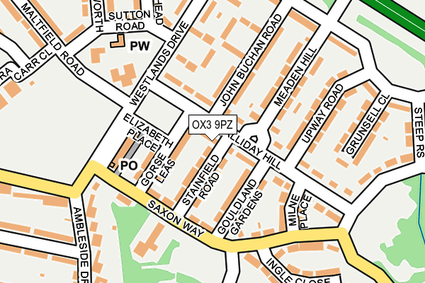 OX3 9PZ map - OS OpenMap – Local (Ordnance Survey)