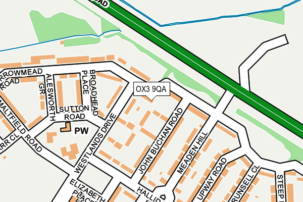 OX3 9QA map - OS OpenMap – Local (Ordnance Survey)