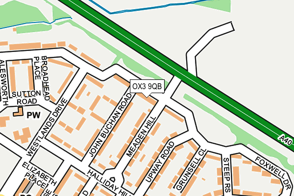 OX3 9QB map - OS OpenMap – Local (Ordnance Survey)