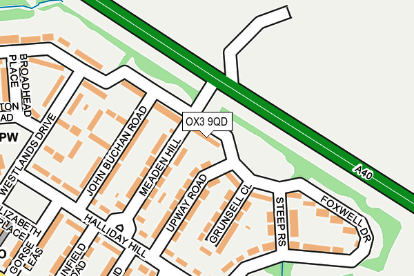 OX3 9QD map - OS OpenMap – Local (Ordnance Survey)