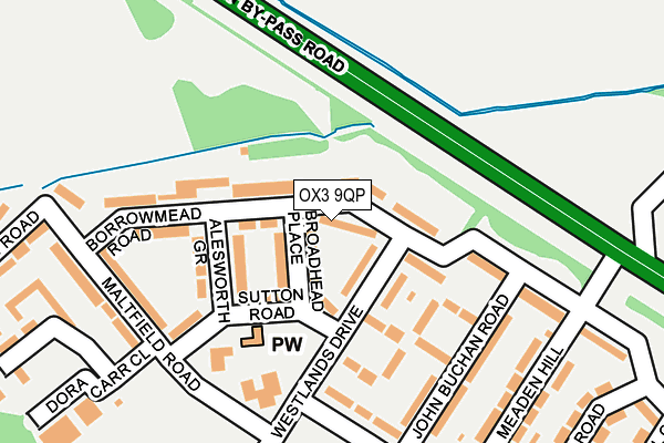 OX3 9QP map - OS OpenMap – Local (Ordnance Survey)