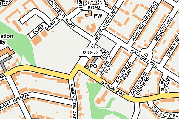 OX3 9QS map - OS OpenMap – Local (Ordnance Survey)