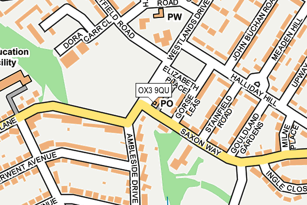 OX3 9QU map - OS OpenMap – Local (Ordnance Survey)