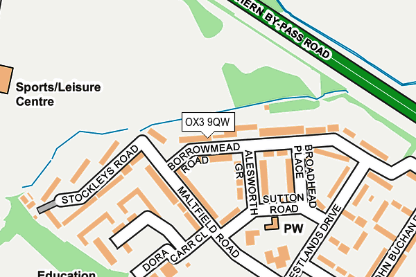 OX3 9QW map - OS OpenMap – Local (Ordnance Survey)