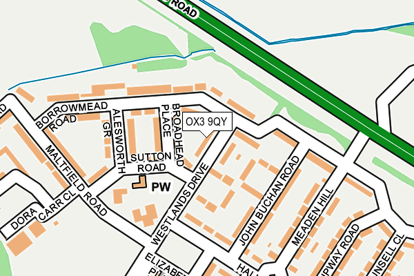 OX3 9QY map - OS OpenMap – Local (Ordnance Survey)