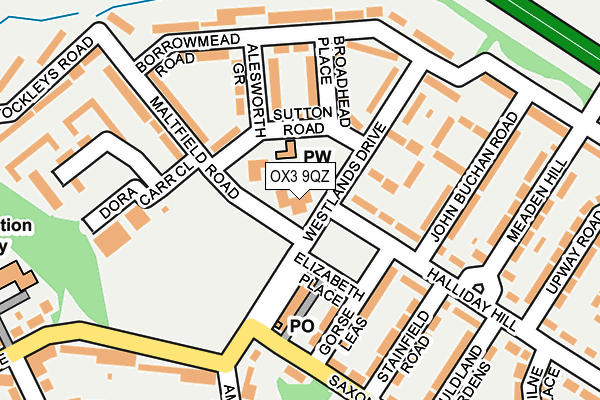 OX3 9QZ map - OS OpenMap – Local (Ordnance Survey)