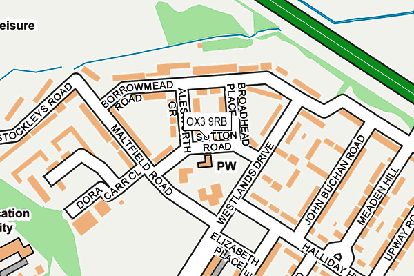 OX3 9RB map - OS OpenMap – Local (Ordnance Survey)