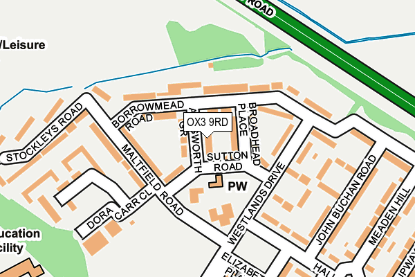 OX3 9RD map - OS OpenMap – Local (Ordnance Survey)